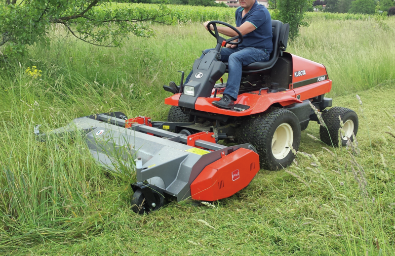 Attachments for front mowers